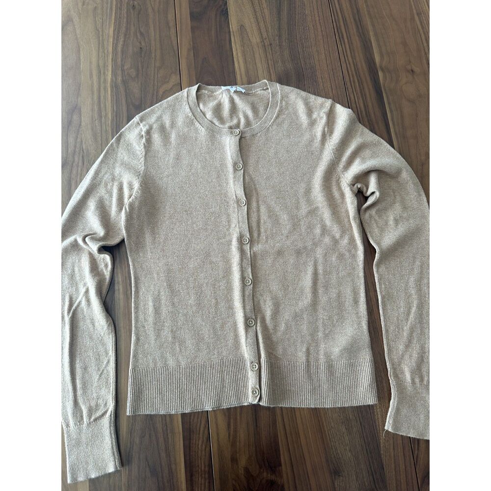 GAP Women's Tan Beige Button Front Cardigan Sweater Size Small Classic Neutral